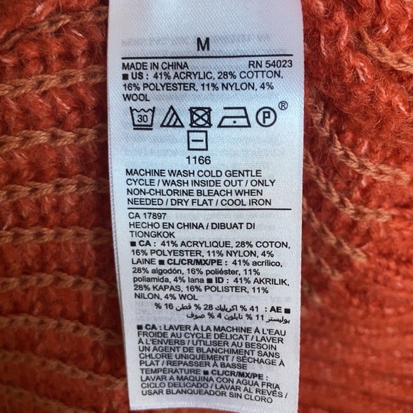 Old Navy dark rust (orange) cozy heathered rib-knit turtleneck sweater - Picture 12 of 16